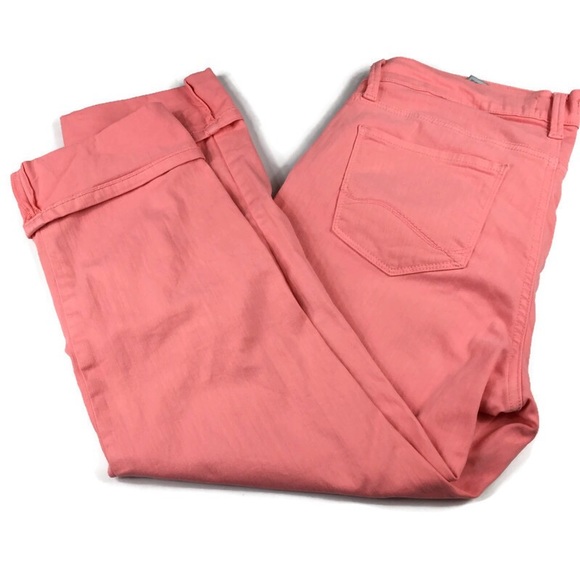 NYDJ Pants - NYDJ Dayla wide cuff Capri pink size 8